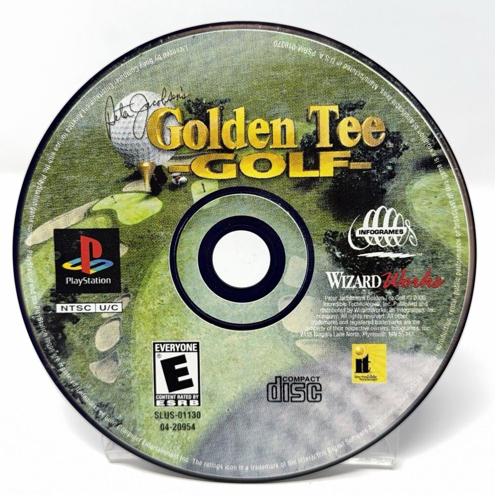 Golden Tee Golf Sony PlayStation 1 PS1 2000 Disc Only Refurbished Tested